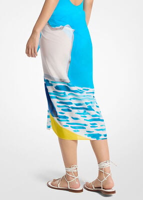 michael kors x christina zimpel cotton lawn sarong