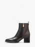 michael kors lex leather and signature logo boot