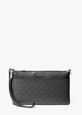 michael kors jet set medium signature logo convertible wristlet