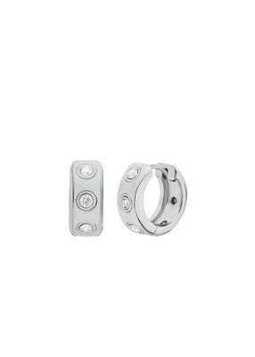michael kors pav  logo huggie earrings