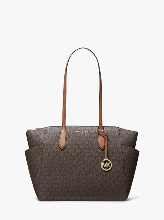 Marilyn Medium Signature Logo Tote Bag michael kors marilyn medium signature logo tote bag