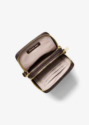 michael kors jet set small pebbled leather smartphone crossbody bag