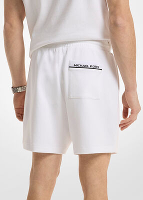 michael kors logo pocket cotton blend shorts