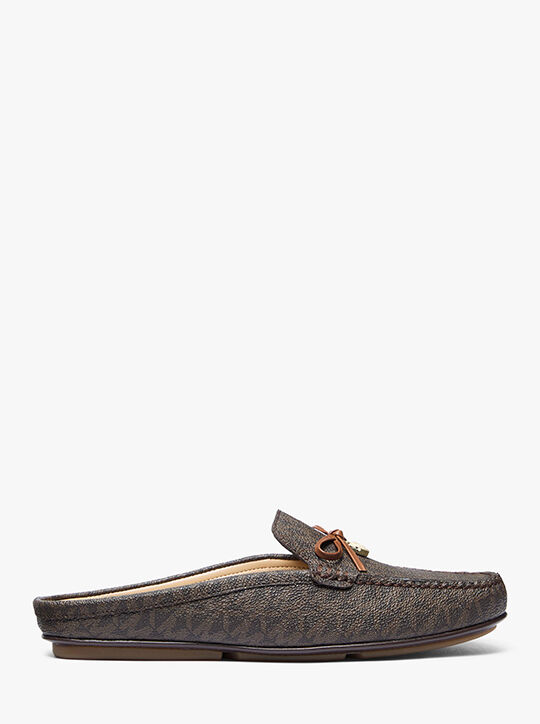 michael kors greta signature logo mule