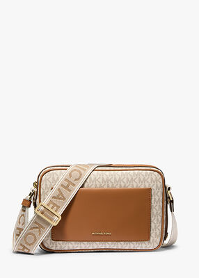 michael kors maeve large signature logo crossbody bag