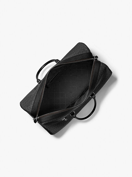 michael kors jet set signature logo weekender bag