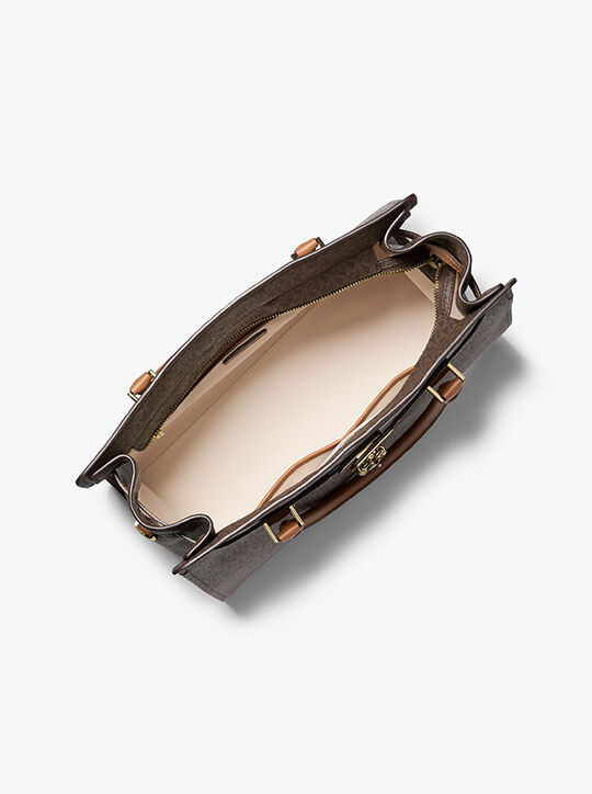 michael kors hamilton moderne large signature logo satchel