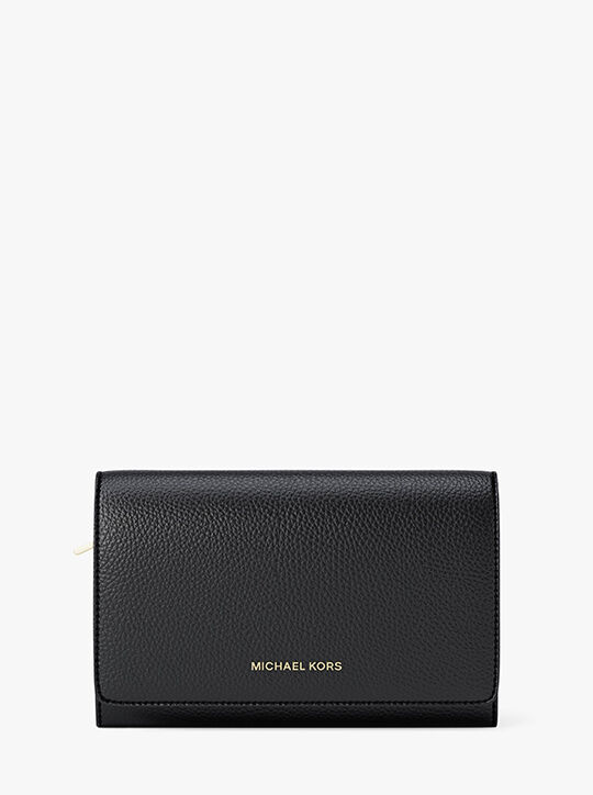 Jet Set Large Pebbled Leather Wallet michael kors jet set large pebbled leather wallet