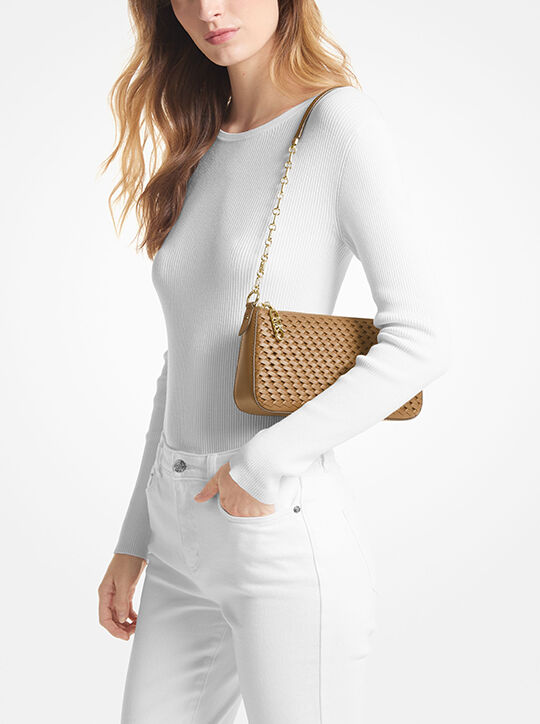 حقيبة صغيرة من الجلد المنسوج متوسطة الحجم من إمباير michael kors حقيبة صغيرة من الجلد المنسوج متوسطة الحجم من إمباير