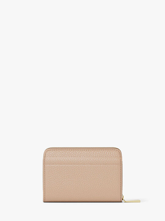 Jet Set Small Pebbled Leather Zip-Around Card Case michael kors jet set small pebbled leather zip around card case