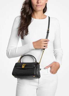 michael kors hamilton moderne extra small textured leather slouchy crossbody bag