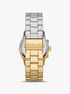 michael kors runway pav  two tone watch