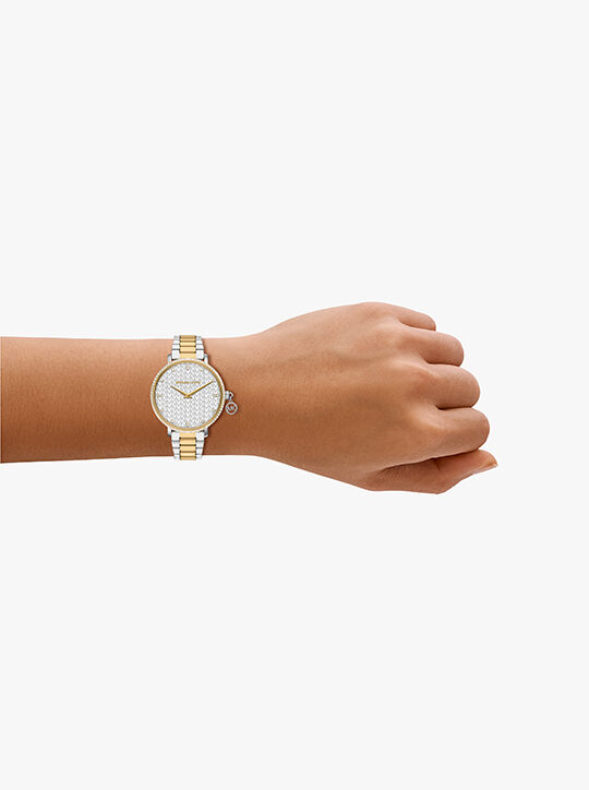 ساعة مايكل كورس بايبر ذات عقربين بلونين من الفولاذ المقاوم للصدأ michael kors ساعة مايكل كورس بايبر ذات عقربين بلونين من الفولاذ المقاوم للصدأ