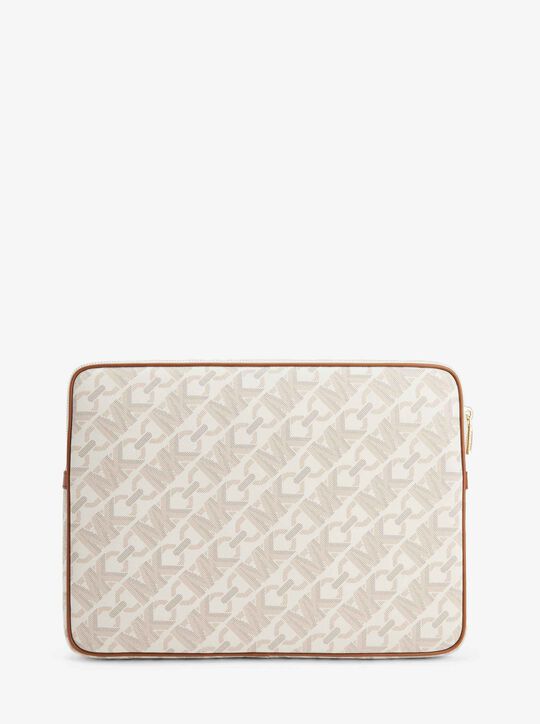 michael kors monogram print canvas laptop bag