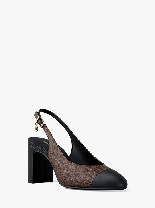 michael kors piper flex signature logo slingback pump