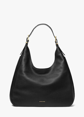 michael kors nolita large pebbled leather hobo shoulder bag