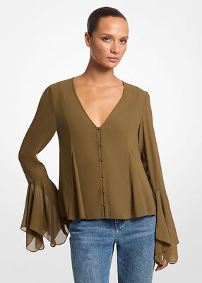 michael kors georgette blouse