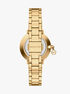 michael kors pyper two hand gold tone stainless steel watch