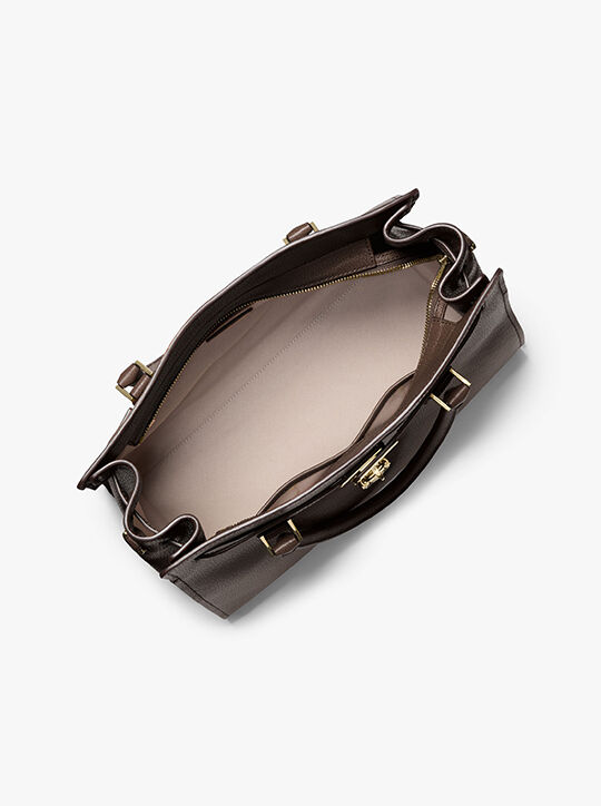 Hamilton Moderne Large Leather Satchel michael kors hamilton moderne large leather satchel