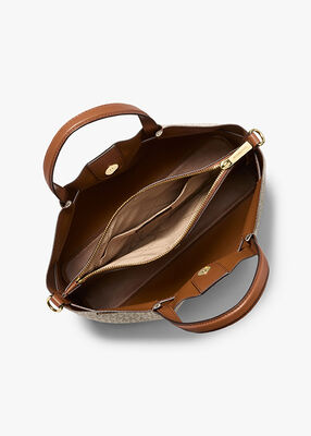 michael kors carson medium signature logo satchel