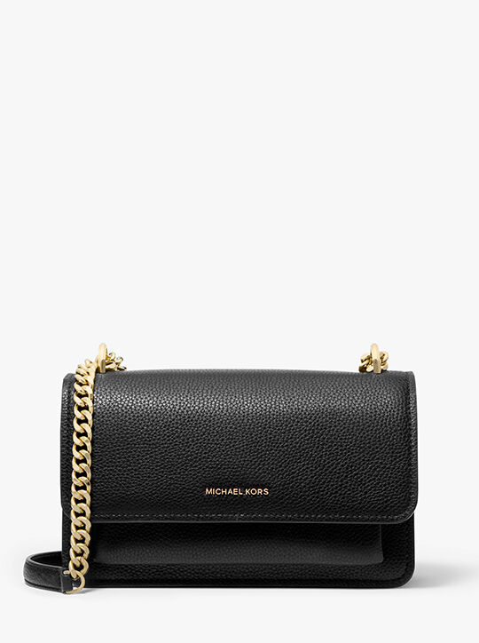 michael kors claire large pebbled leather convertible shoulder bag