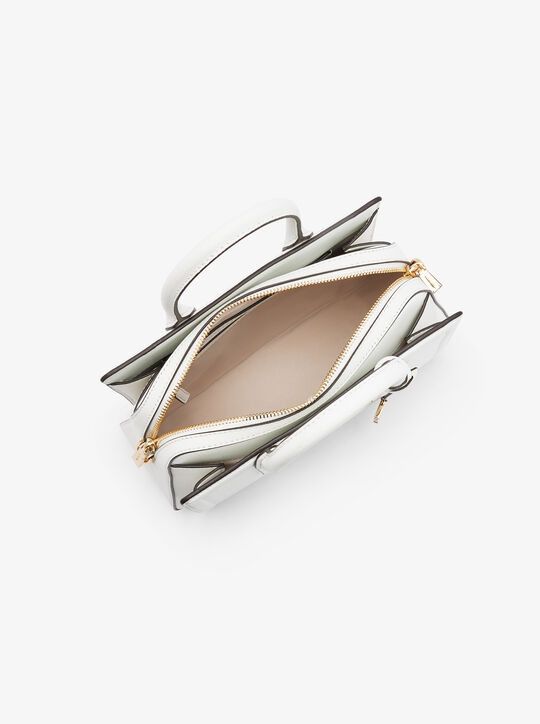 michael kors laila small pebbled leather satchel