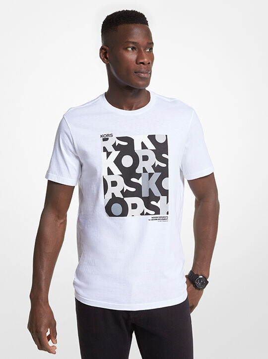 michael kors graphic logo cotton t shirt