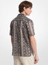 michael kors snake print cotton camp shirt