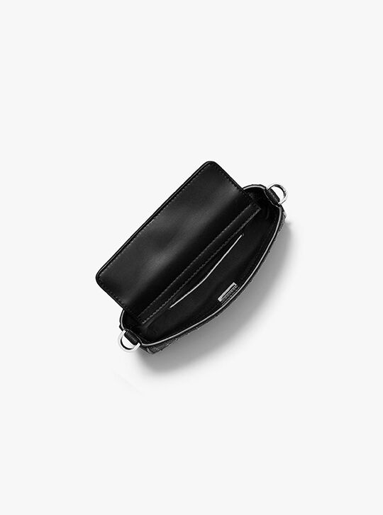 Bryant Small Studded Leather Convertible Pochette, BLACK | Michael