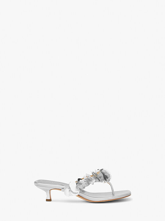 Loretta Sequin Embellished Metallic Sandal michael kors loretta sequin embellished metallic sandal