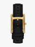 michael kors essex gold tone and crocodile embossed leather watch