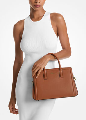 michael kors laila medium leather satchel