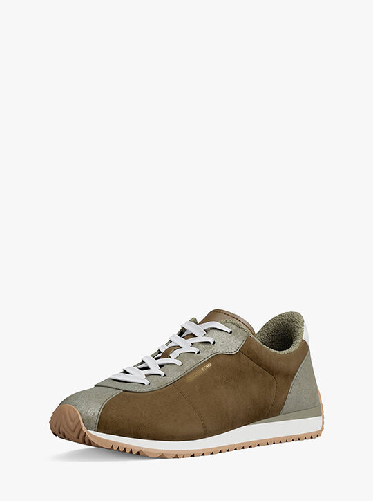 Rhodes Color-Block Suede Trainer michael kors rhodes color block suede trainer