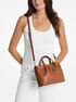 michael kors carson small pebbled leather satchel