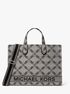 michael kors gigi large empire logo jacquard tote bag