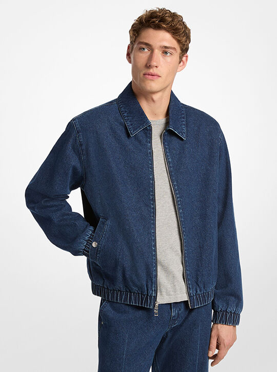 michael kors stretch denim shirt jacket