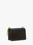 michael kors heather extra small color block leather crossbody bag