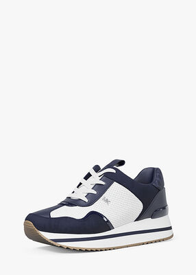 michael kors raina mixed media trainer