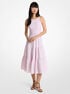 michael kors smocked linen midi dress
