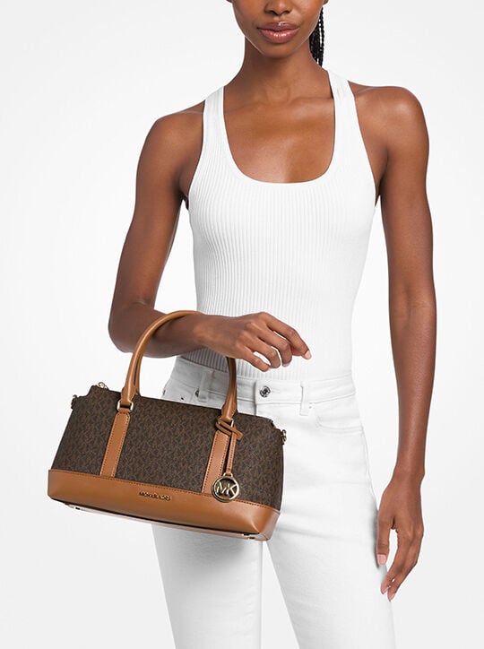 Andie Medium Signature Logo Satchel michael kors andie medium signature logo satchel