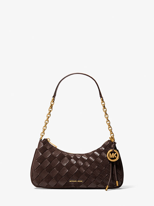 michael kors nolita medium hand woven leather chain