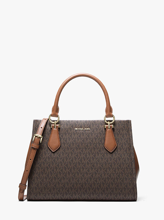Marilyn Medium Signature Logo Convertible Satchel michael kors marilyn medium signature logo convertible satchel