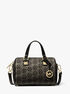 michael kors grayson small metallic empire signature logo duffel crossbody bag
