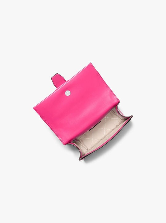 Greenwich Small Zebra Print Calf Hair Crossbody Bag, DRAGONFRUIT