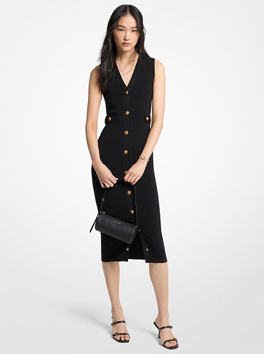 Stretch Knit Midi Dress michael kors stretch knit midi dress