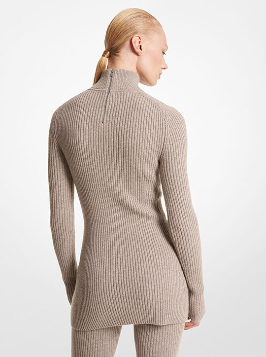 michael kors stretch cashmere tunic turtleneck