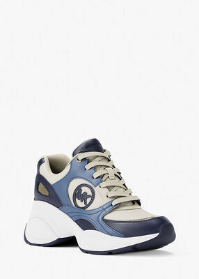 michael kors zuma leather trainer