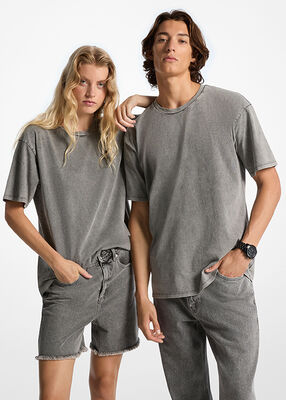 michael kors garment wash cotton jersey t shirt