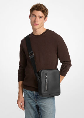 michael kors حقيبة طيران هدسون الجلدية المحببة