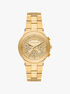 michael kors billie gold tone stainless steel watch